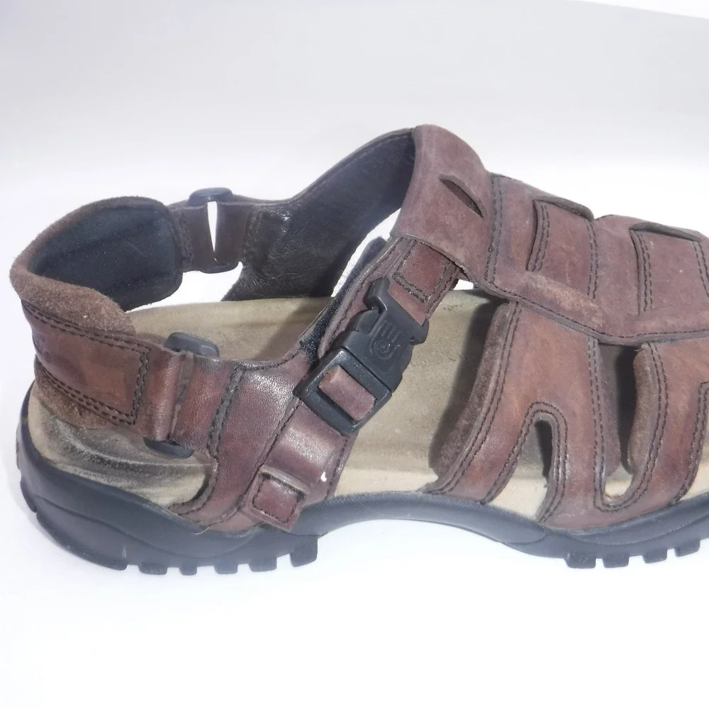 Teva Mens‎ Brown Waterproof Leather Fisherman Sandals Rugged Outdoor Hiking 11